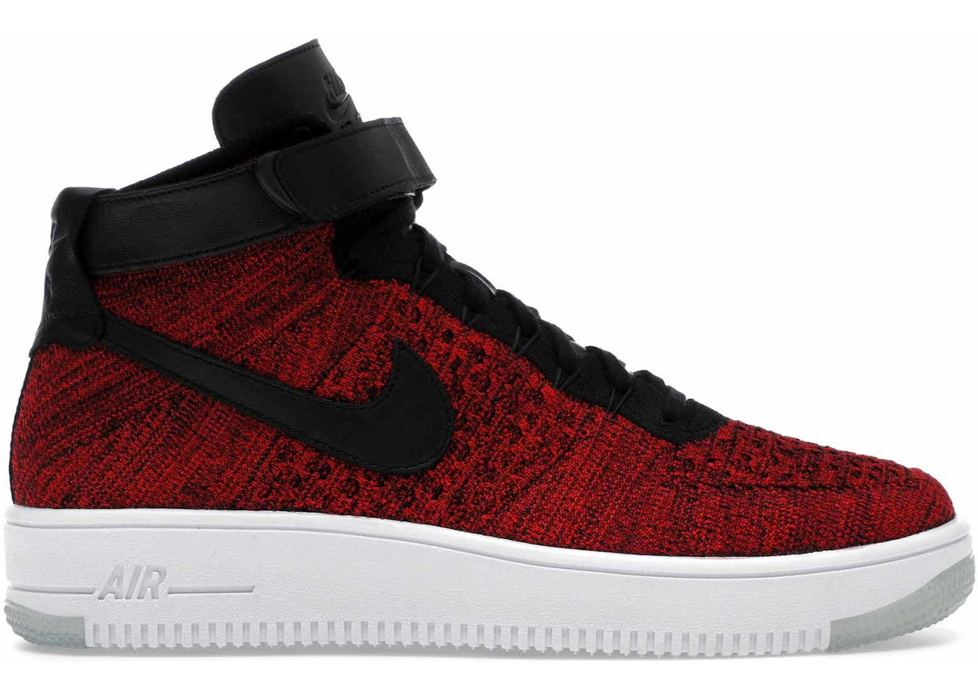 Nike Air Force Ultra Flyknit Mid University Red Black Men's