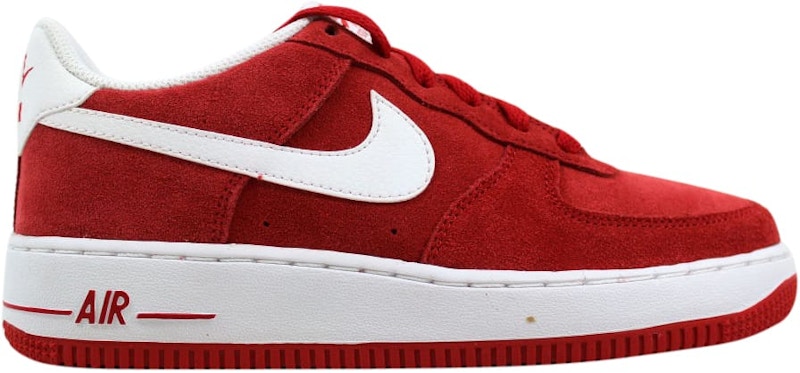 Red suede discount air forces