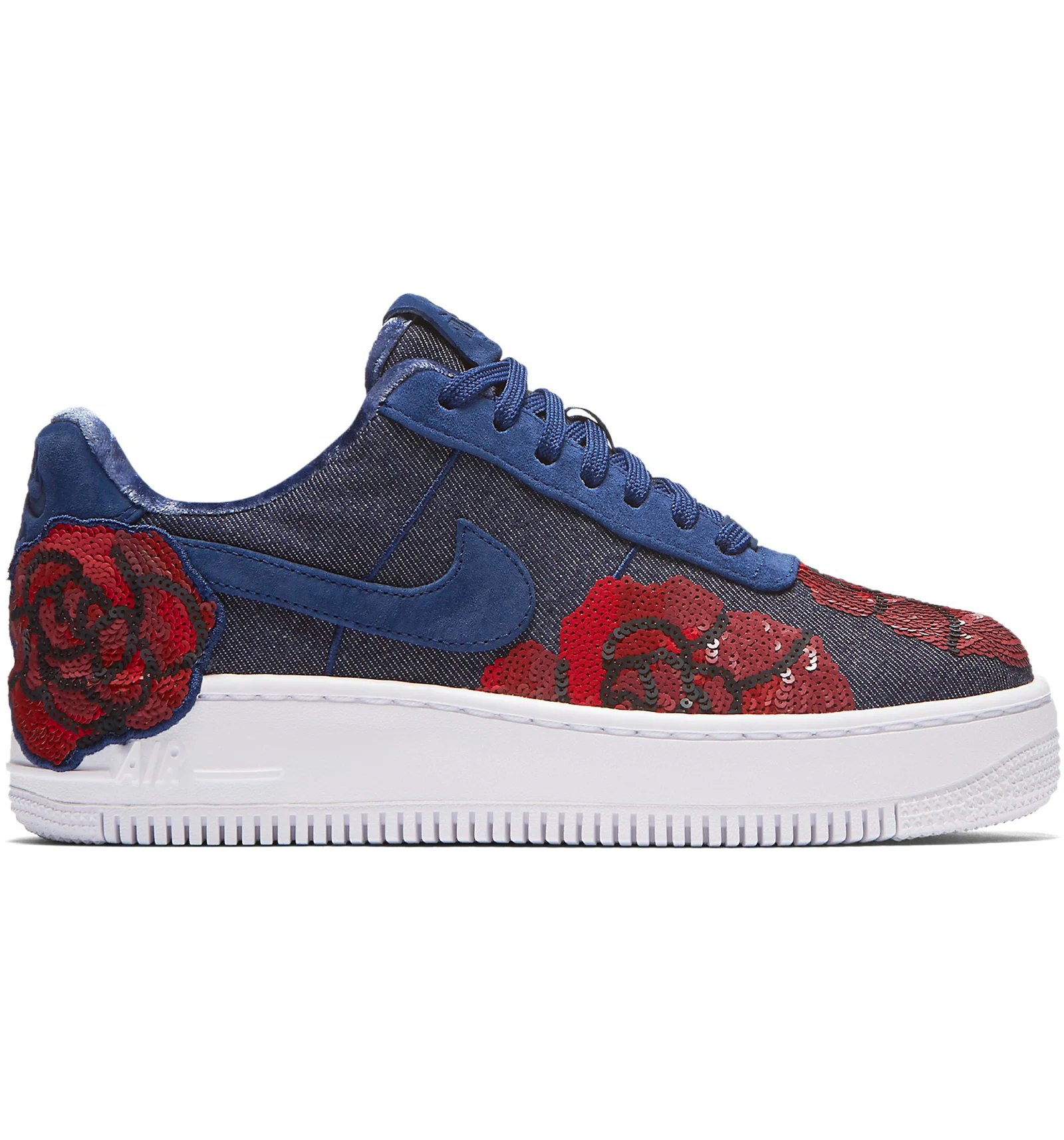 Nike Air Force 1 Upstep Low Denim Rose Blue Women s 898421