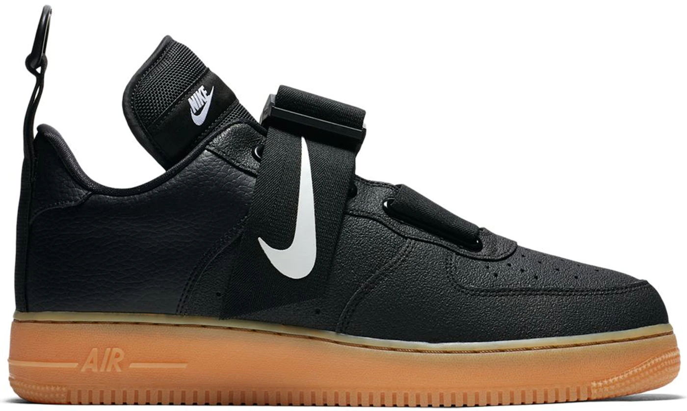 Nike Air Force 1 Utility Unisex/Men's Shoes Black/White/Gum-Medium Brown  ao1531-002 
