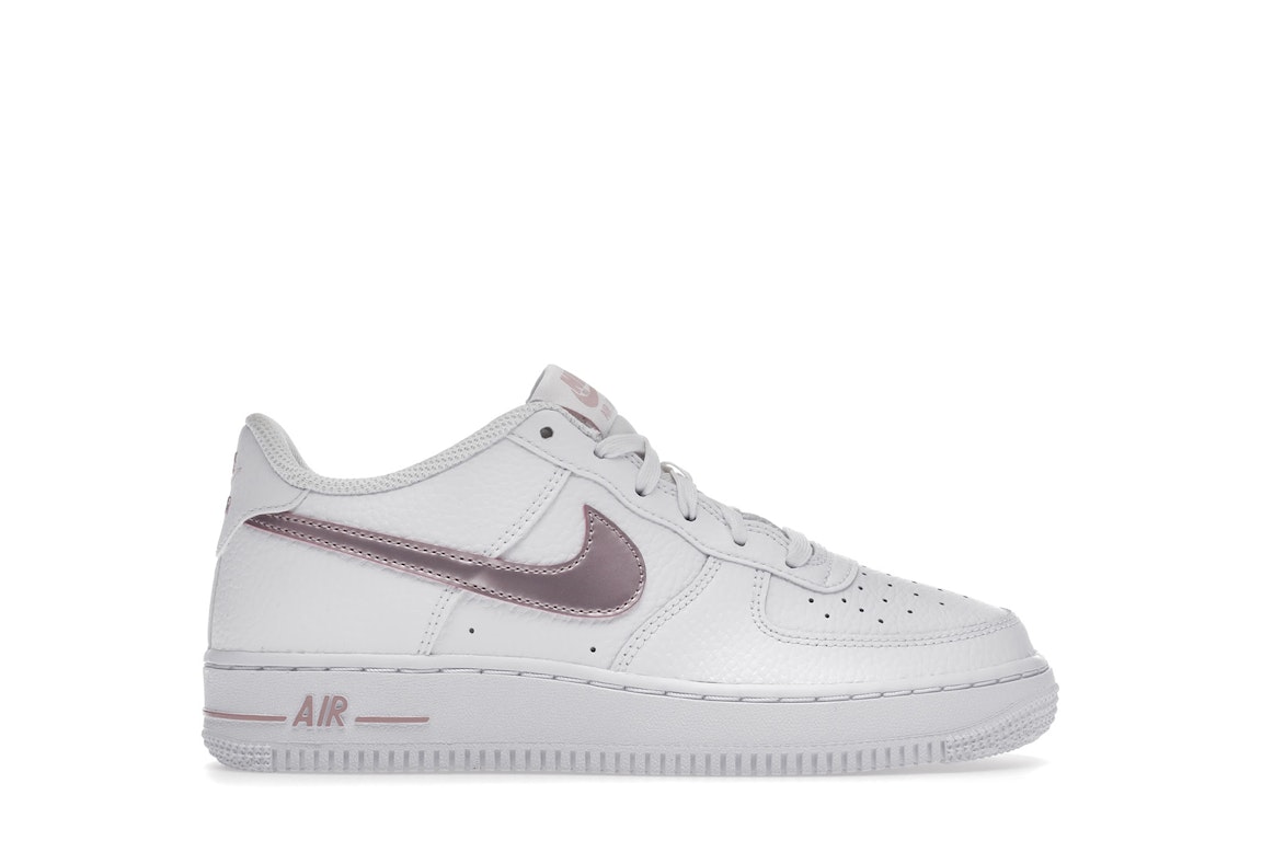Pre-owned Nike Air Force 1 Low White Pink Glaze (gs) In White/pink Glaze