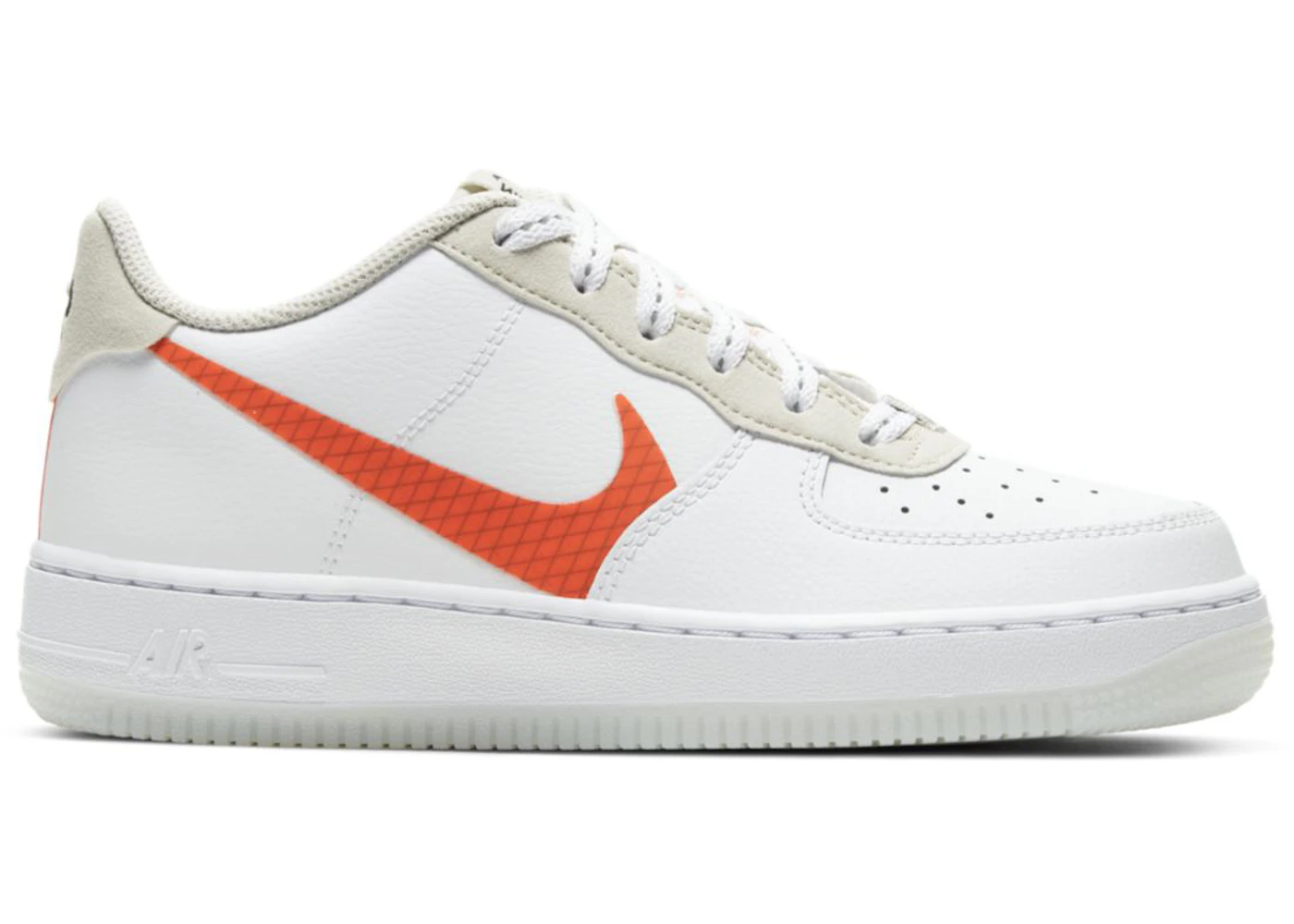 Nike Air Force 1 White Total Orange (GS) - CD7409-100 - US