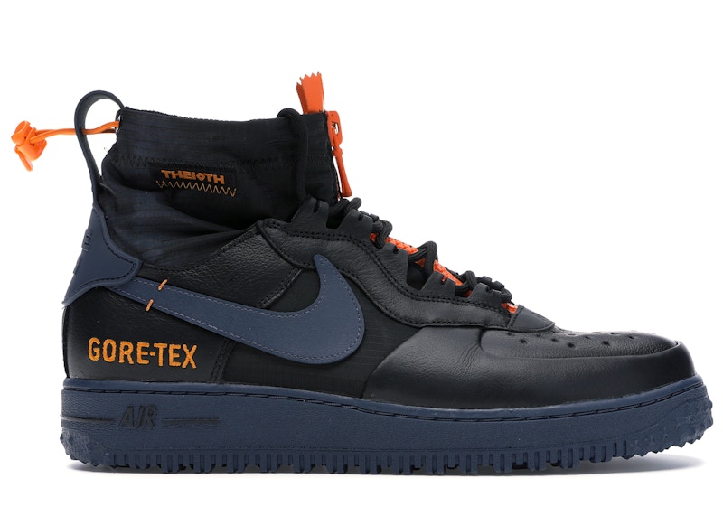 メンズNike Air Force 1 Winter Gore-Tex Black Bright Ceramic Thunder Blue ...