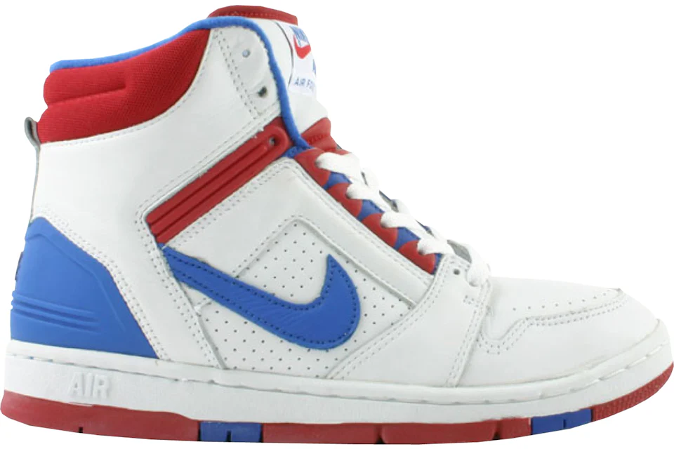 Nike air force 2 red sales white blue