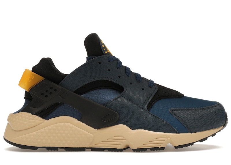 Nike huarache blue and gold hotsell