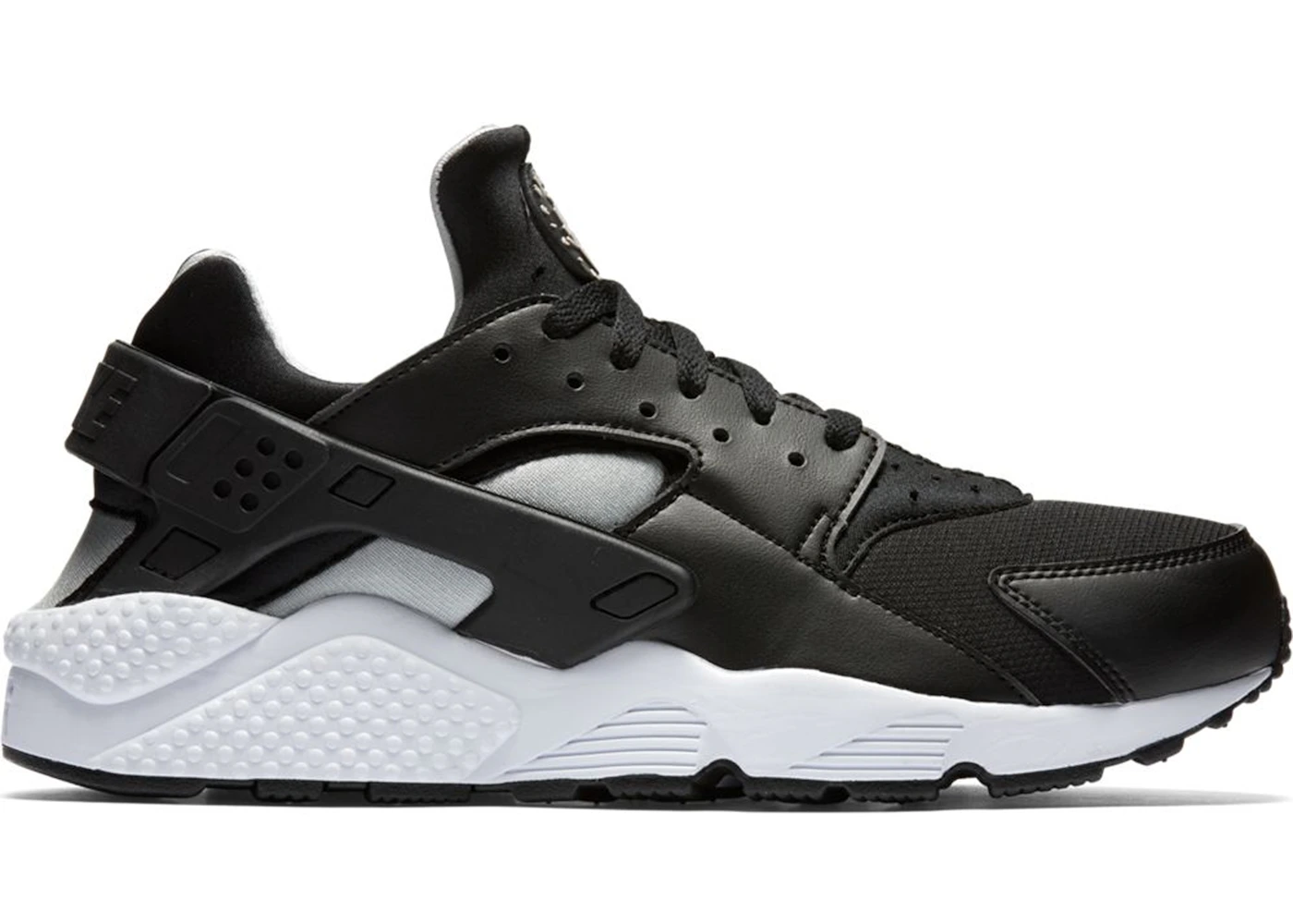 Nike huarache shop black and silver