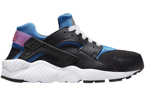 Nike Air Huarache Run Negro Foto Azul Active Rosa (para escolares