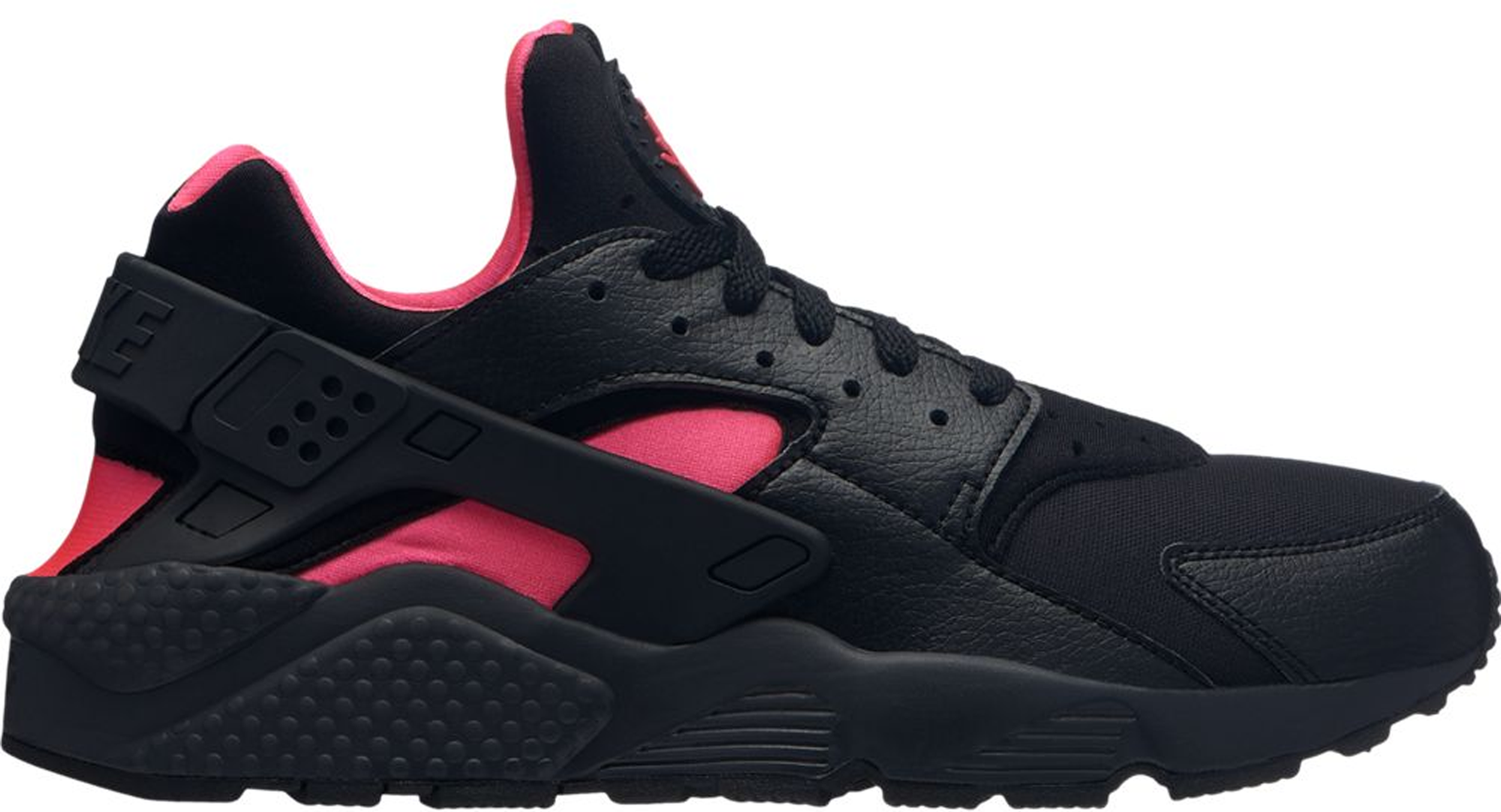 huaraches black red and green