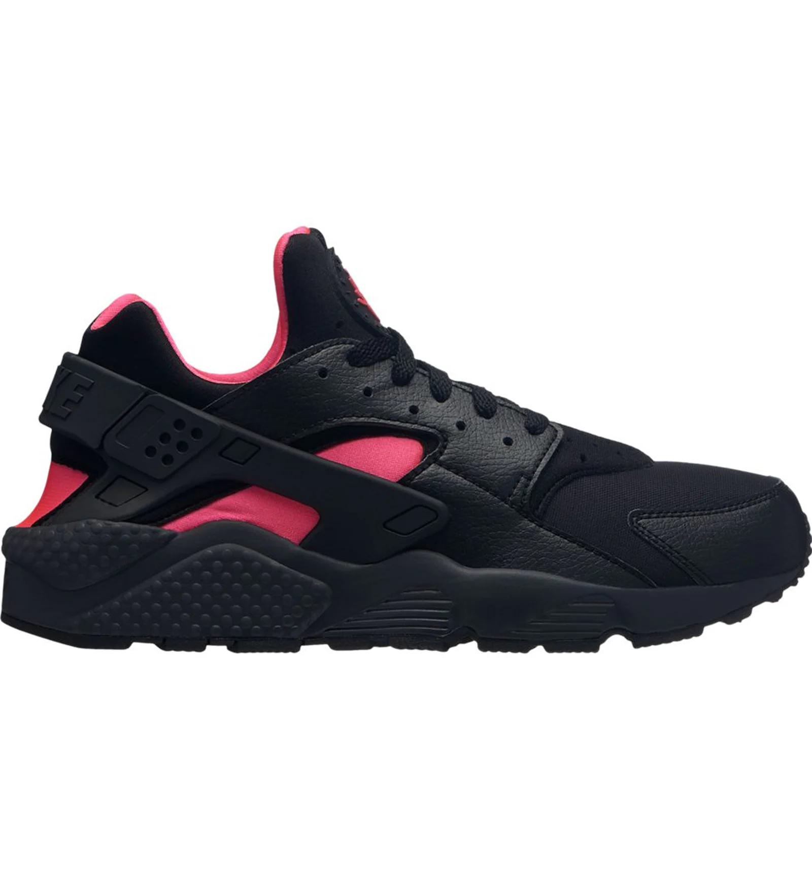 Nike huarache black and red best sale