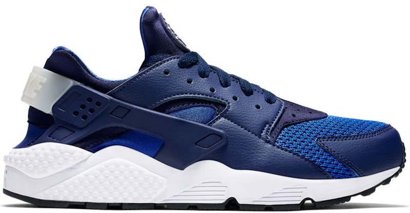 nike air huarache blue and white