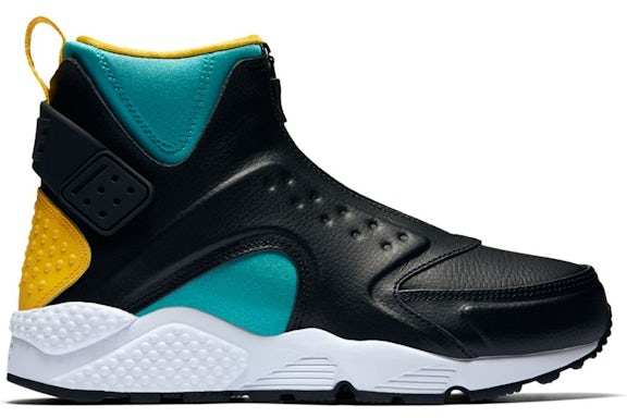 Nike Air Huarache Run Mid Black Clear Jade Gold (Women's)