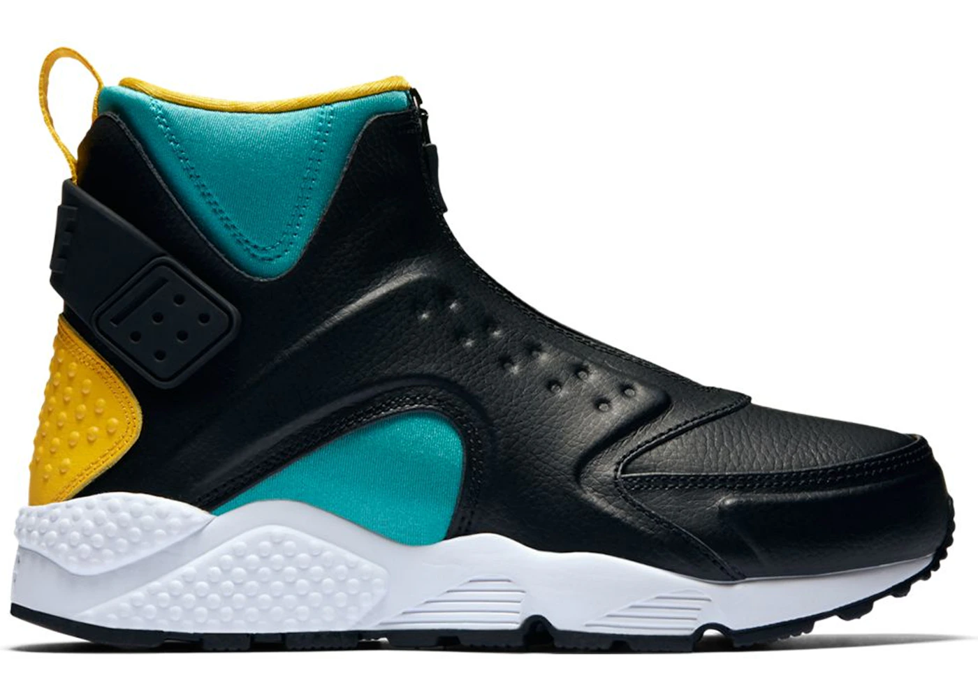 Nike Air Huarache Run Mid Black Clear Jade Gold Women s 807313 301 US