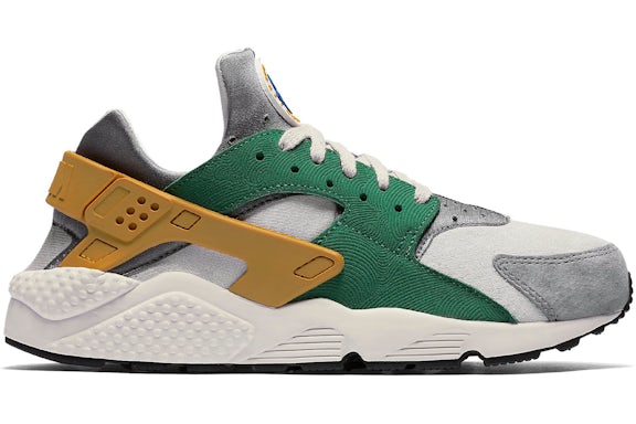 Nike Air Huarache Run Pine Green Gold Leaf
