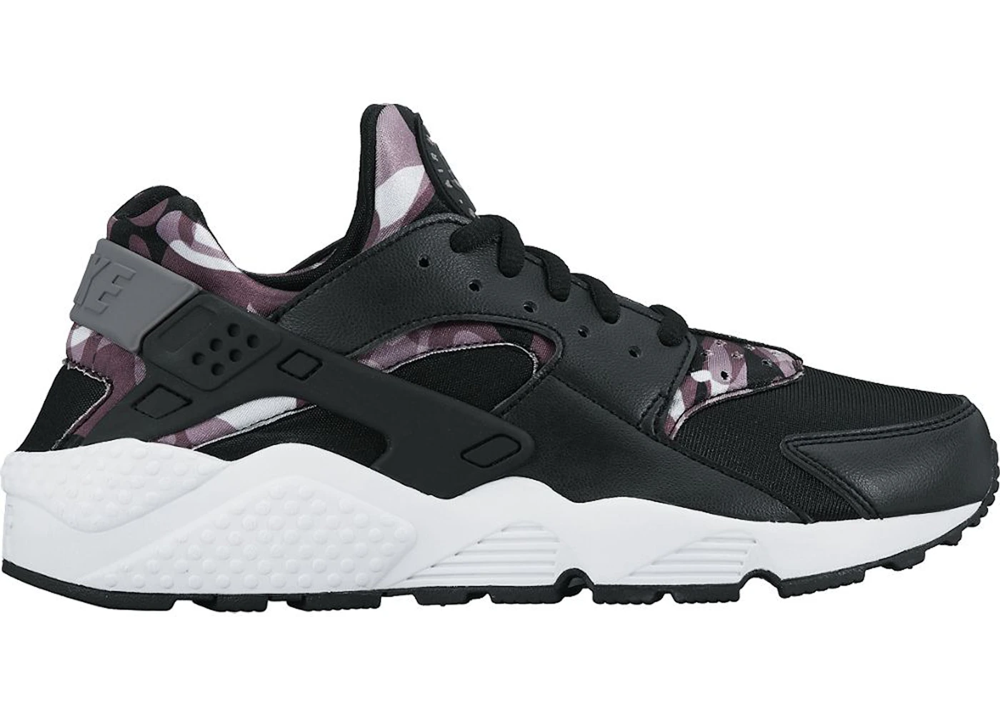Nike Air Huarache Run Print Tarnfarbe Schwarz Damen 725076 003 DE