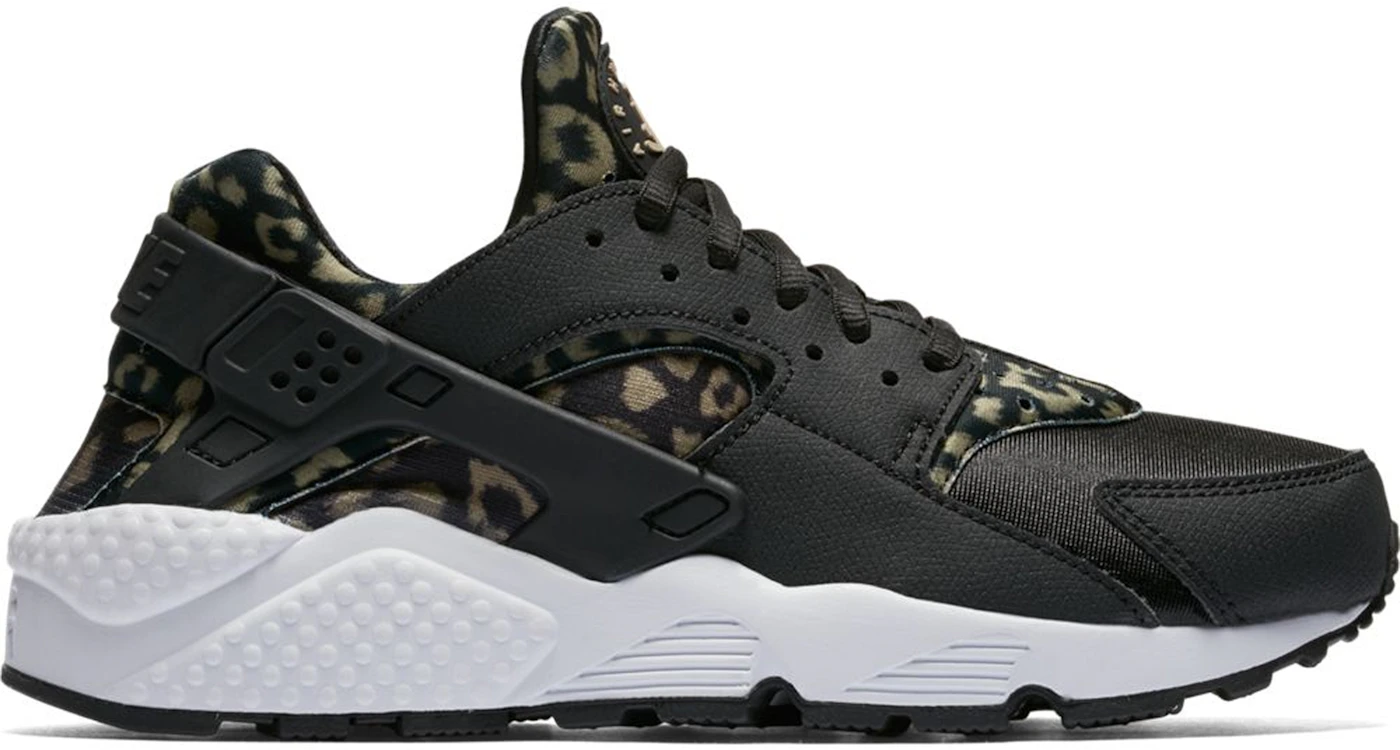 Nike Huarache Run Print Leopard Black (Women's) - 725076-007 - US