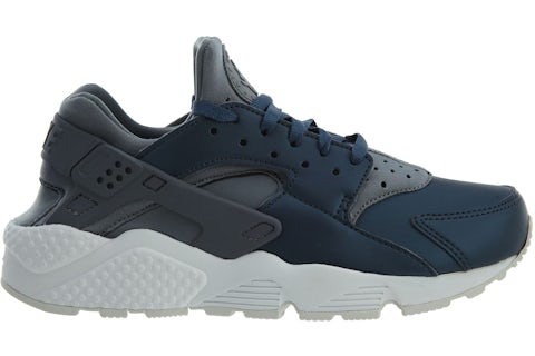 Nike Air Huarache Run Prm Txt Cool Grey Metallic Armory Navy