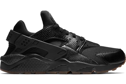 Nike Air Huarache Run Peau De Serpent Noir Gomme Homme Style 318429 052 FR