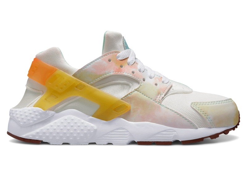 Pre-owned Nike Air Huarache Run Supernova Sneakers In Sail/white/safety Orange