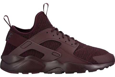 Burgundy and black huaraches sales