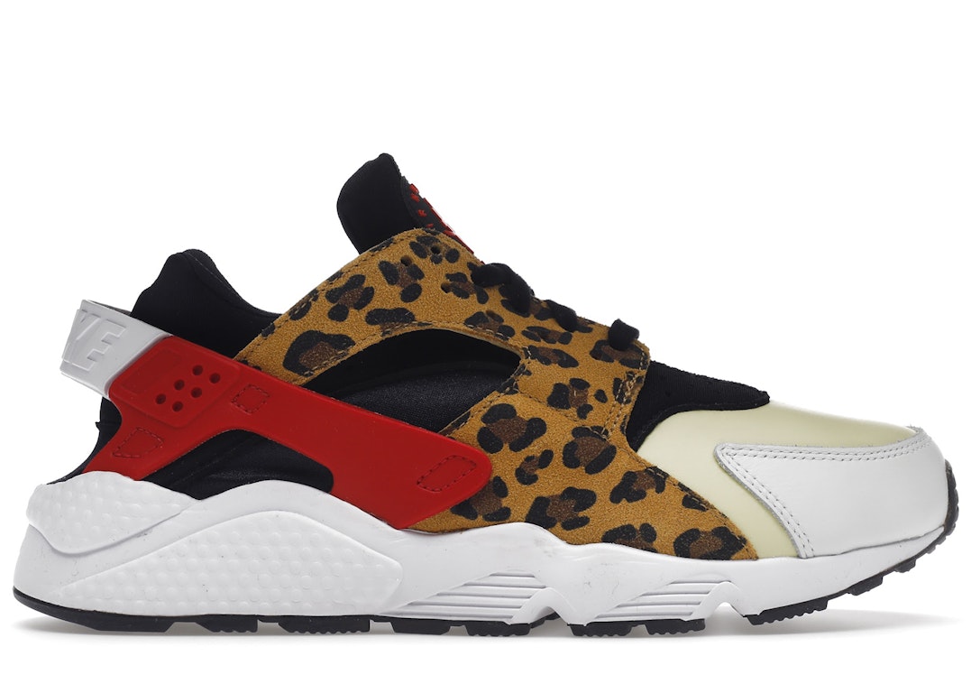 Pre-owned Nike Air Huarache Snkrs Day In White/leopard/black-maroon