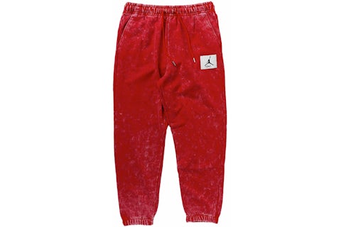 Nike Air Jordan Washed Fleece Essential Statement Sweatpants Red