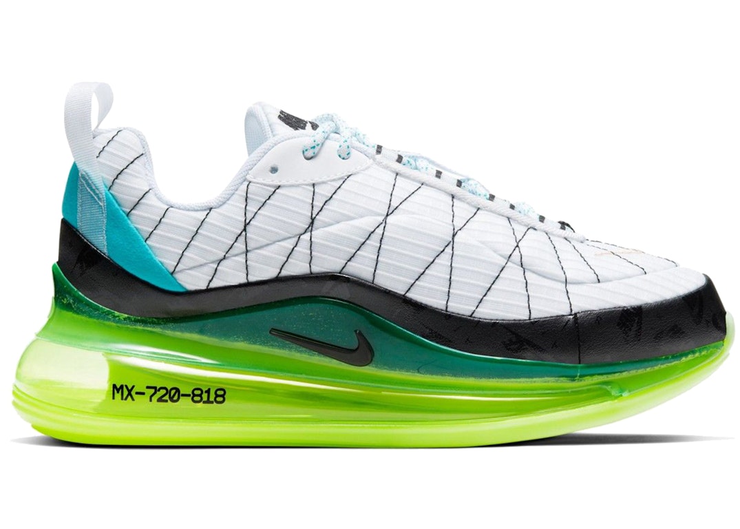 Pre-owned Nike Air Mx 720-818 White Black Ghost Green (gs) In White/black/ghost Green