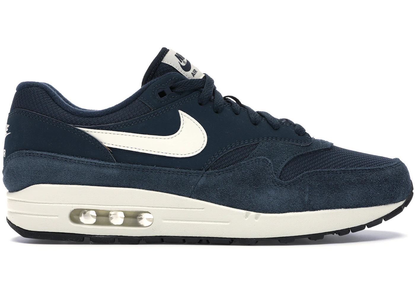 Nike air max 1 essential navy suede Clearance