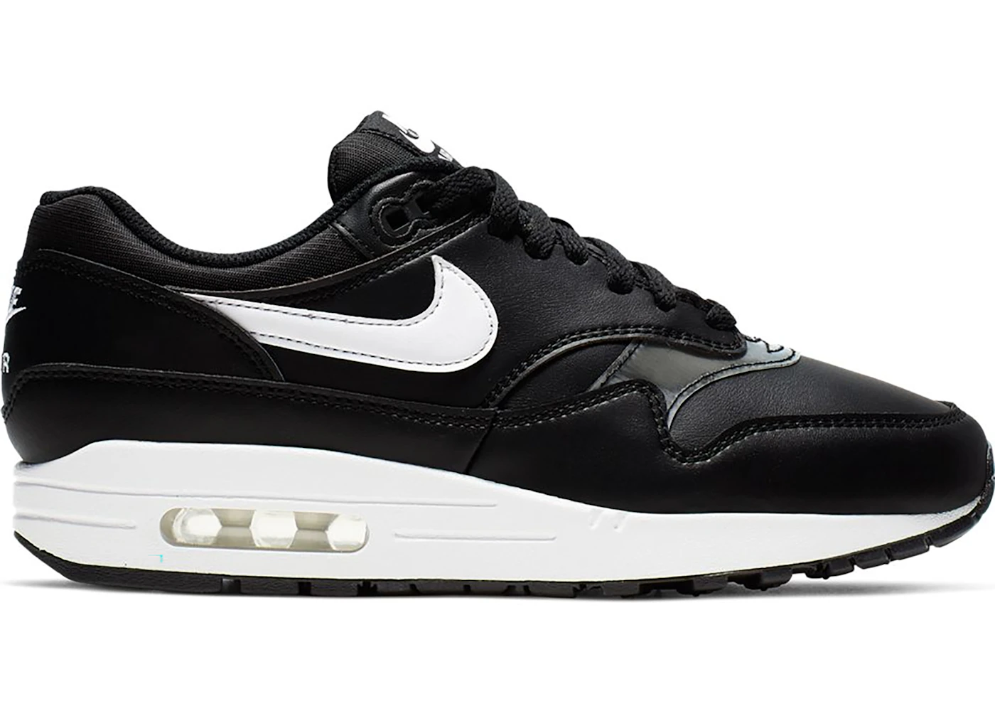 Air max 1 top black and white jordan