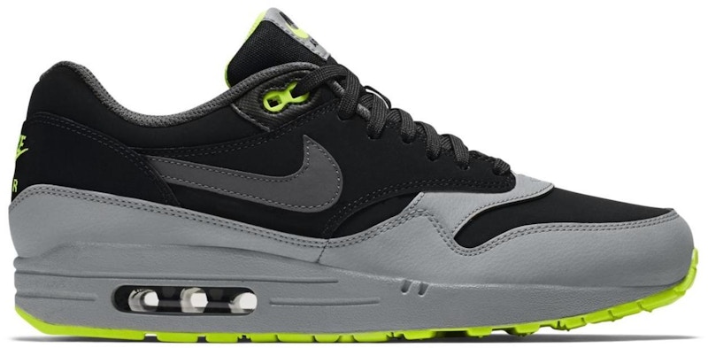 Nike air max on sale 1 black grey volt