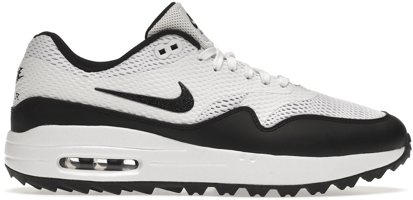 Nike Men's Air Max 1 G Spikeless Golf Shoes Size 8, White/Black