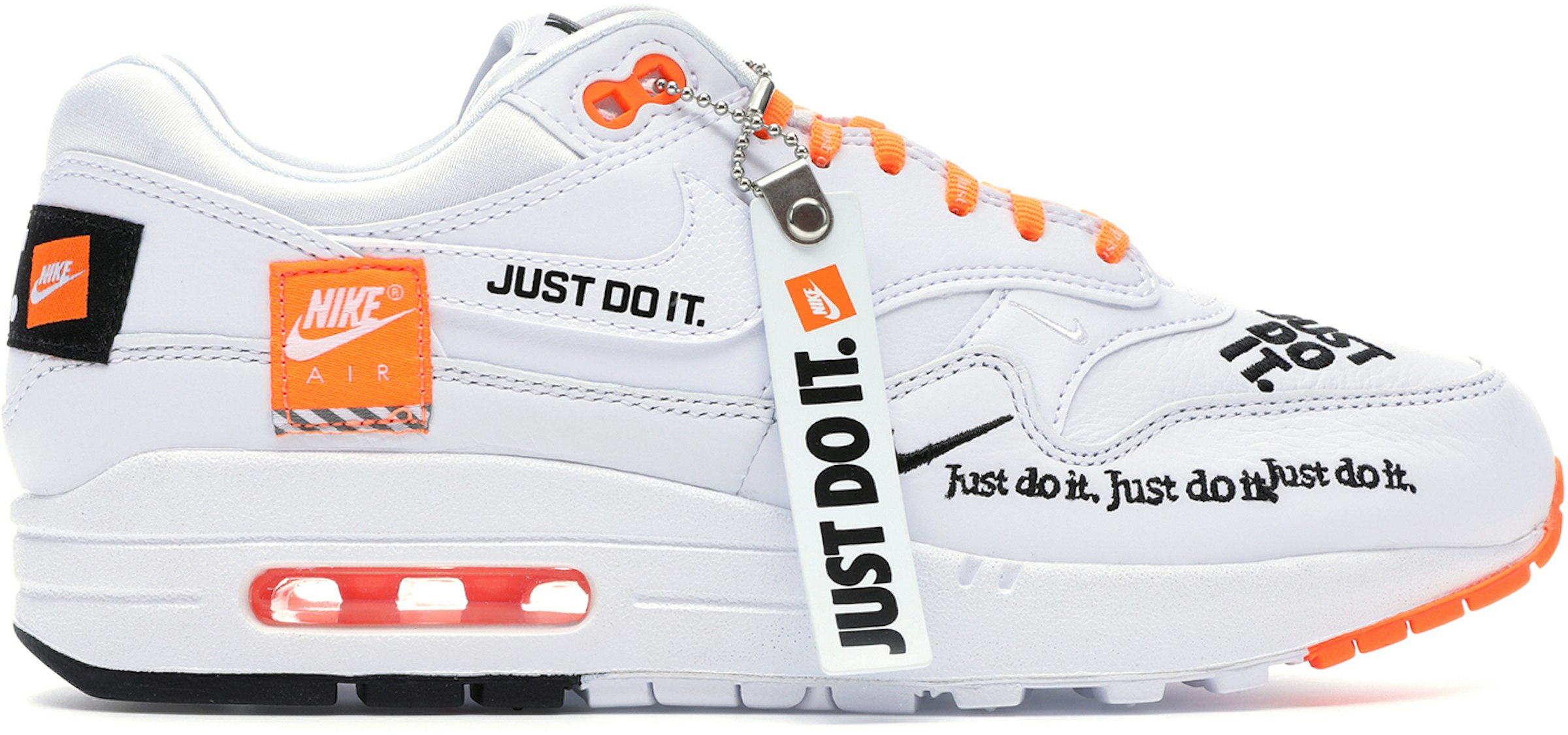 Nike Air Max 1 Just Do It White (Women's) - 917691-100 -