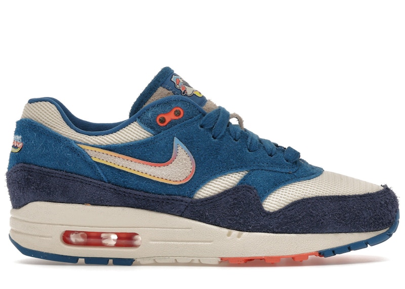 Men's Nike Air Max 1 Milwaukee Brewers City Connect (2026) Sneakers in Industrial Blue/Natural/Light Wild Mango (IQ2938-400)