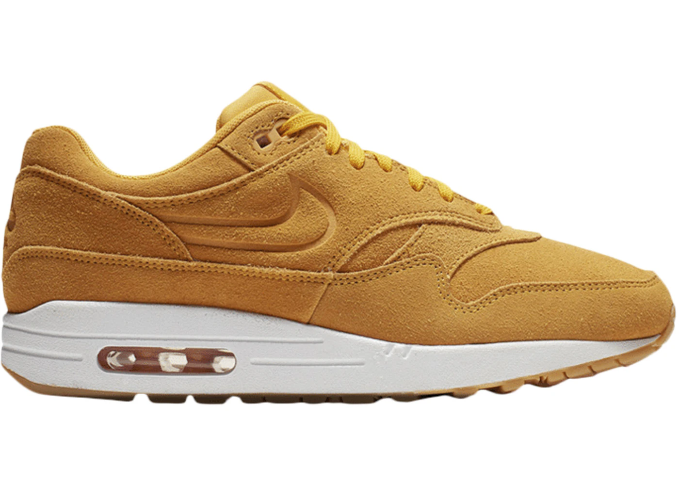 Nike Air Max 1 PRM University Gold Suede (Women's) - 454746-702 - US