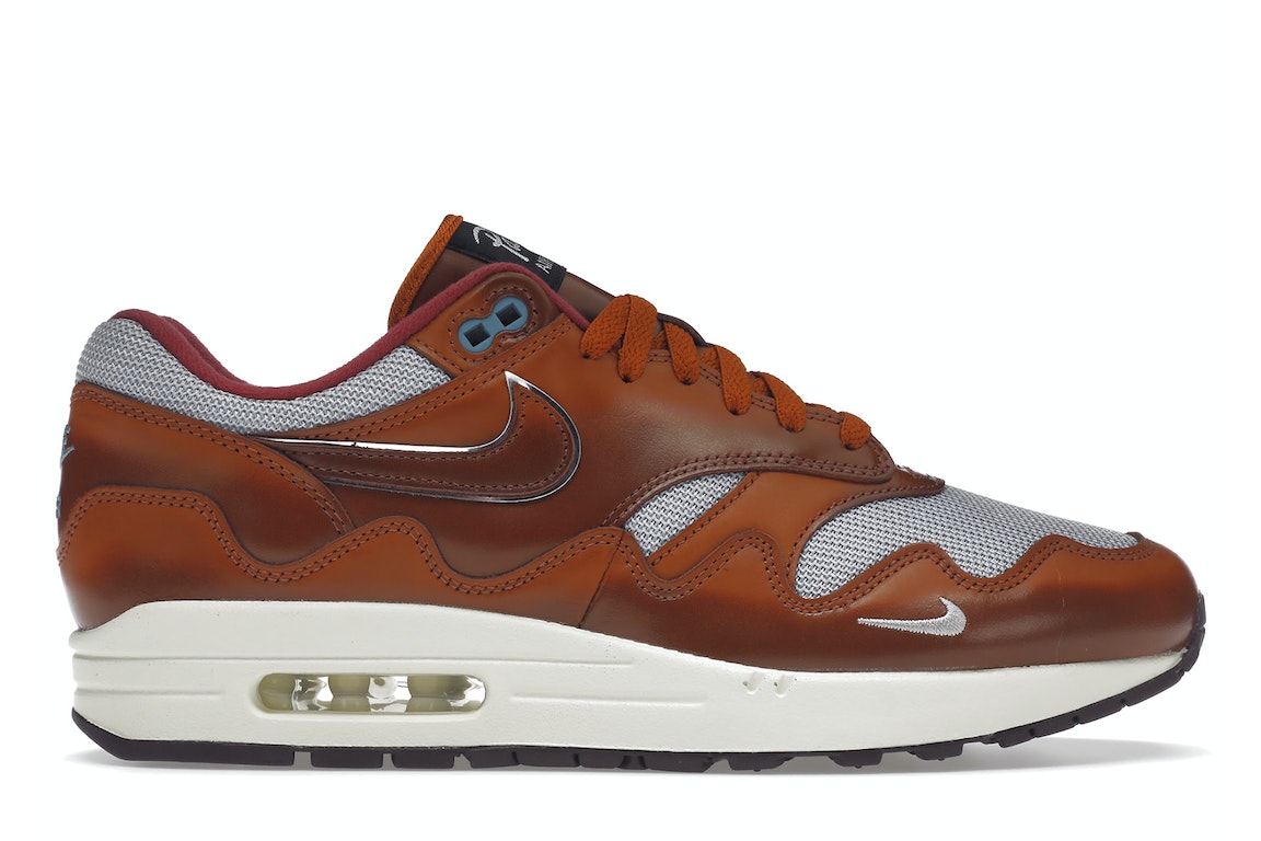 Pre-owned Nike Air Max 1 Patta The Next Wave Dark Russett In Dark Russet/dark Russet-metallic Silver