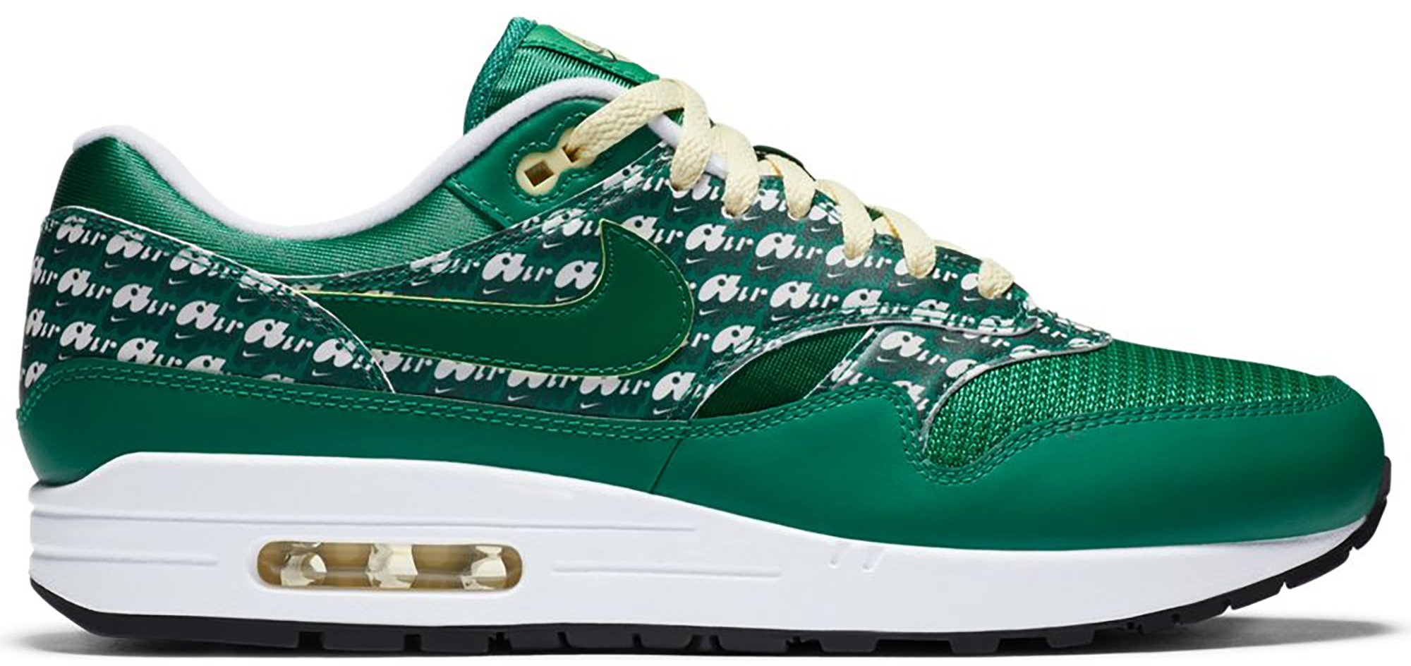 air max 1 green and white