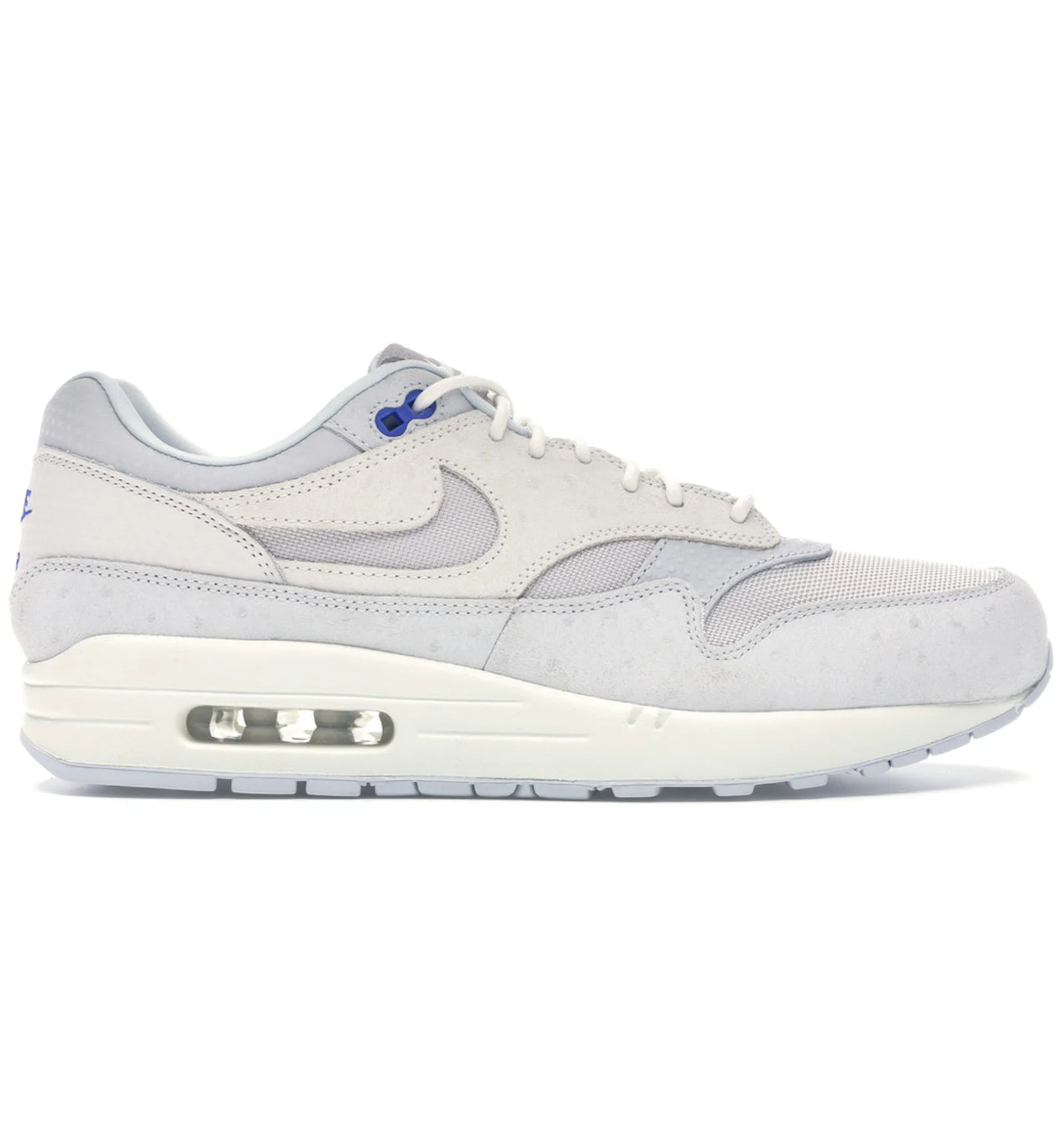 Air max 1 white pure platinum on sale