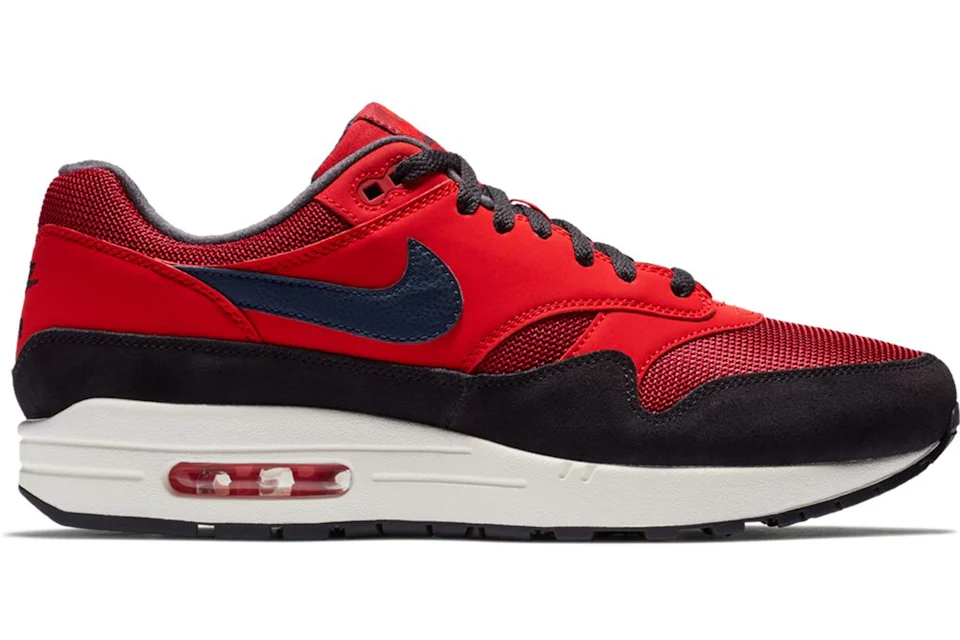 Red and black air max 1 hotsell