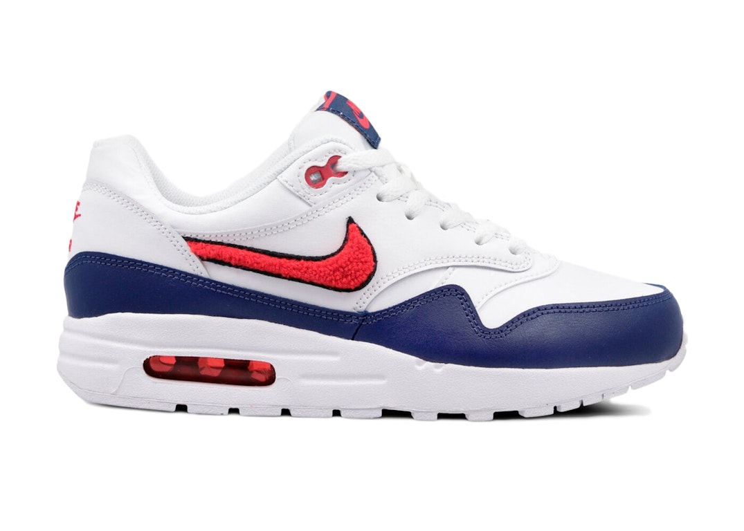 Pre-owned Nike Air Max 1 Se Blue Void (gs) In White/midnight Blue/red