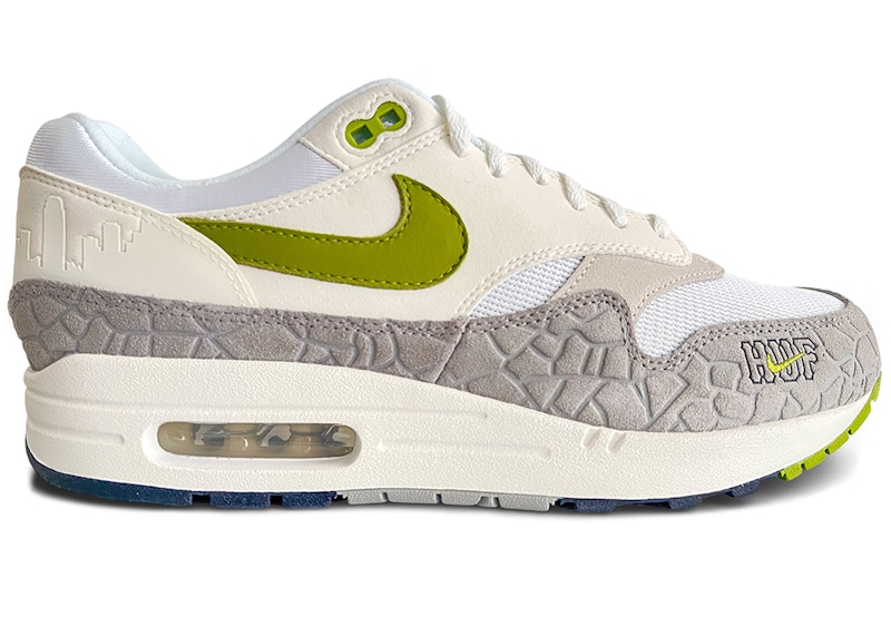 Men's Nike Air Max 1 SP HUF (Friends & Family) Sneakers in White/Pear/Sail