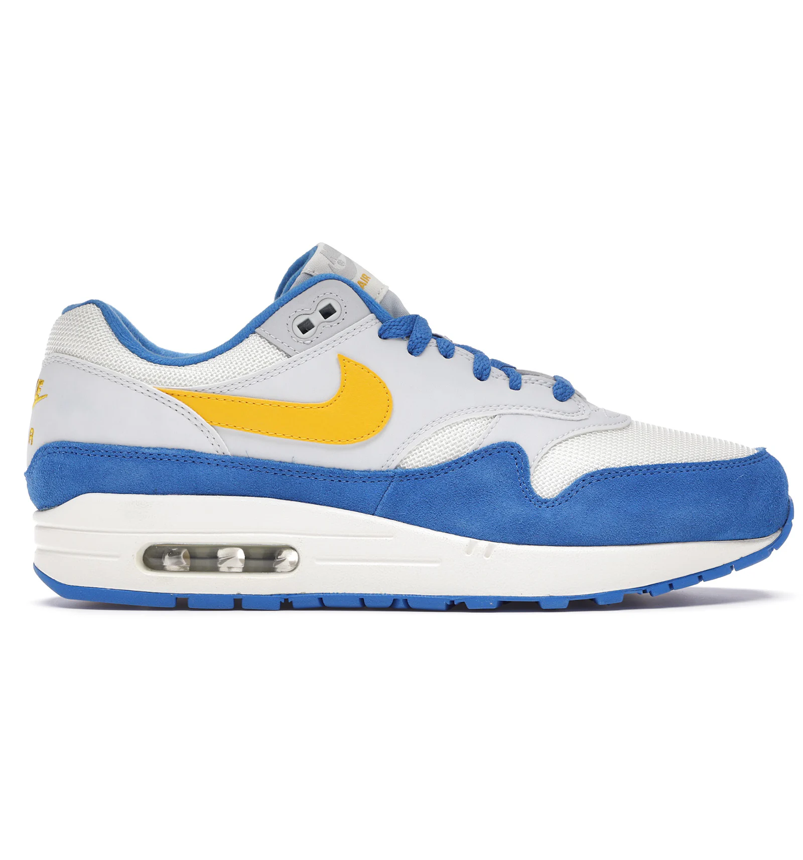 Blue and yellow air max 1 sales