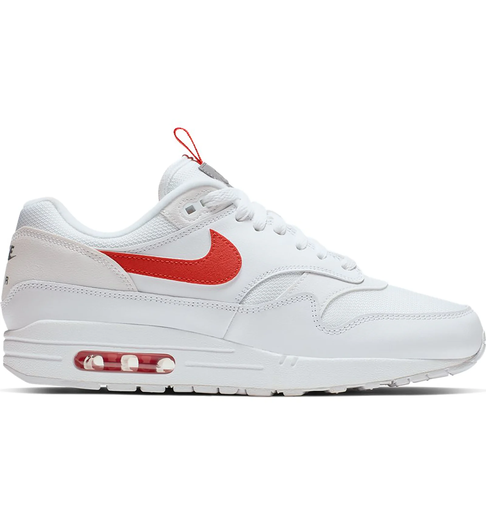 Nike Air Max 1 Tongue Tab White Team Orange