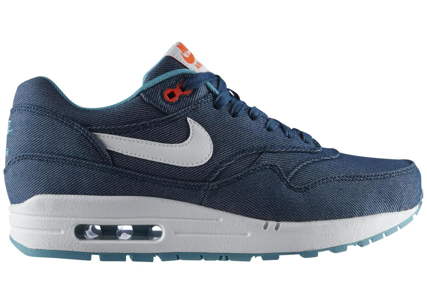 Nike air max 1 denim midnight turquoise Clearance