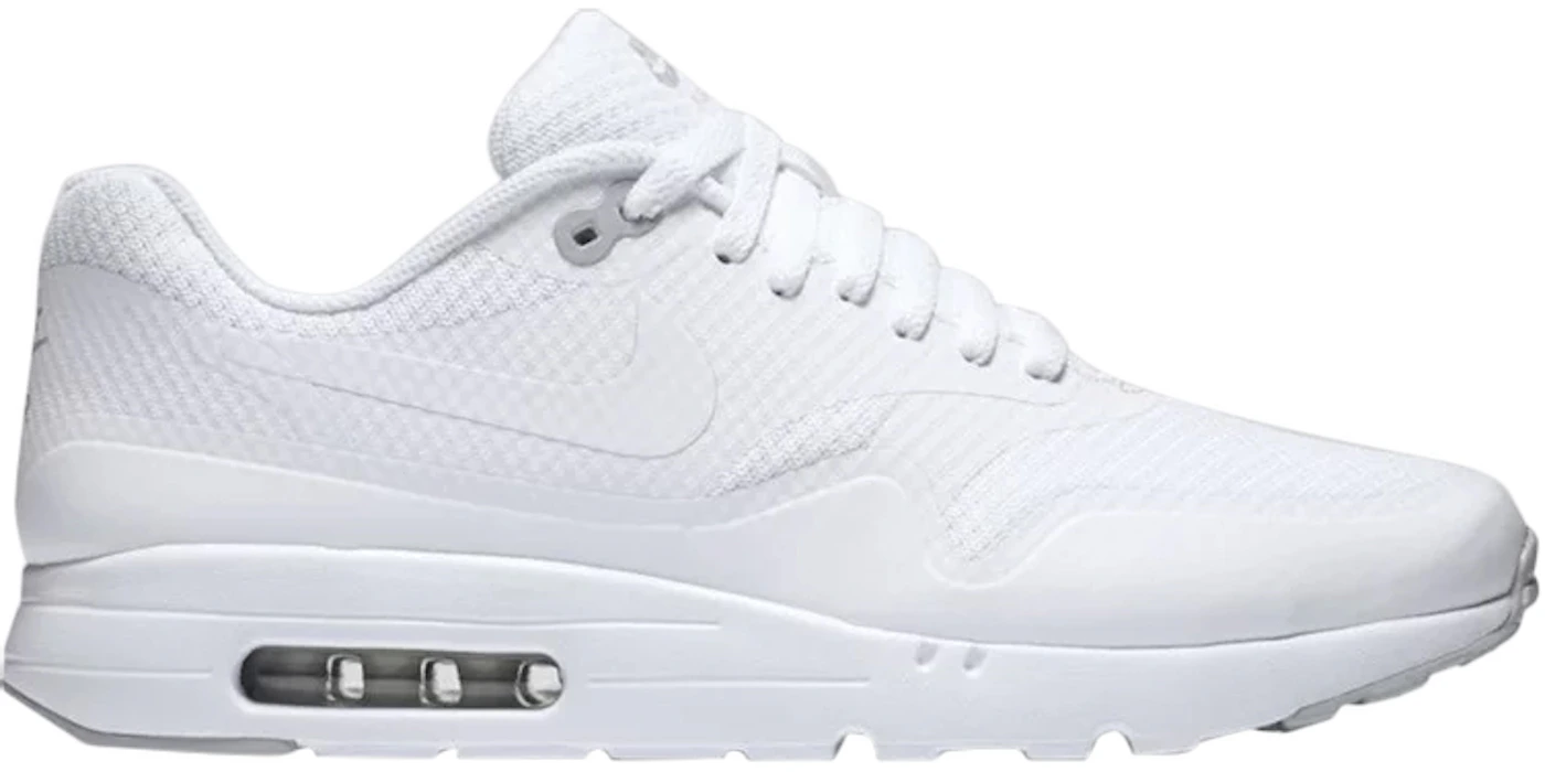 puerta Roble Inflar Nike Air Max 1 Ultra Essential Triple White Men's - 819476-105 - US