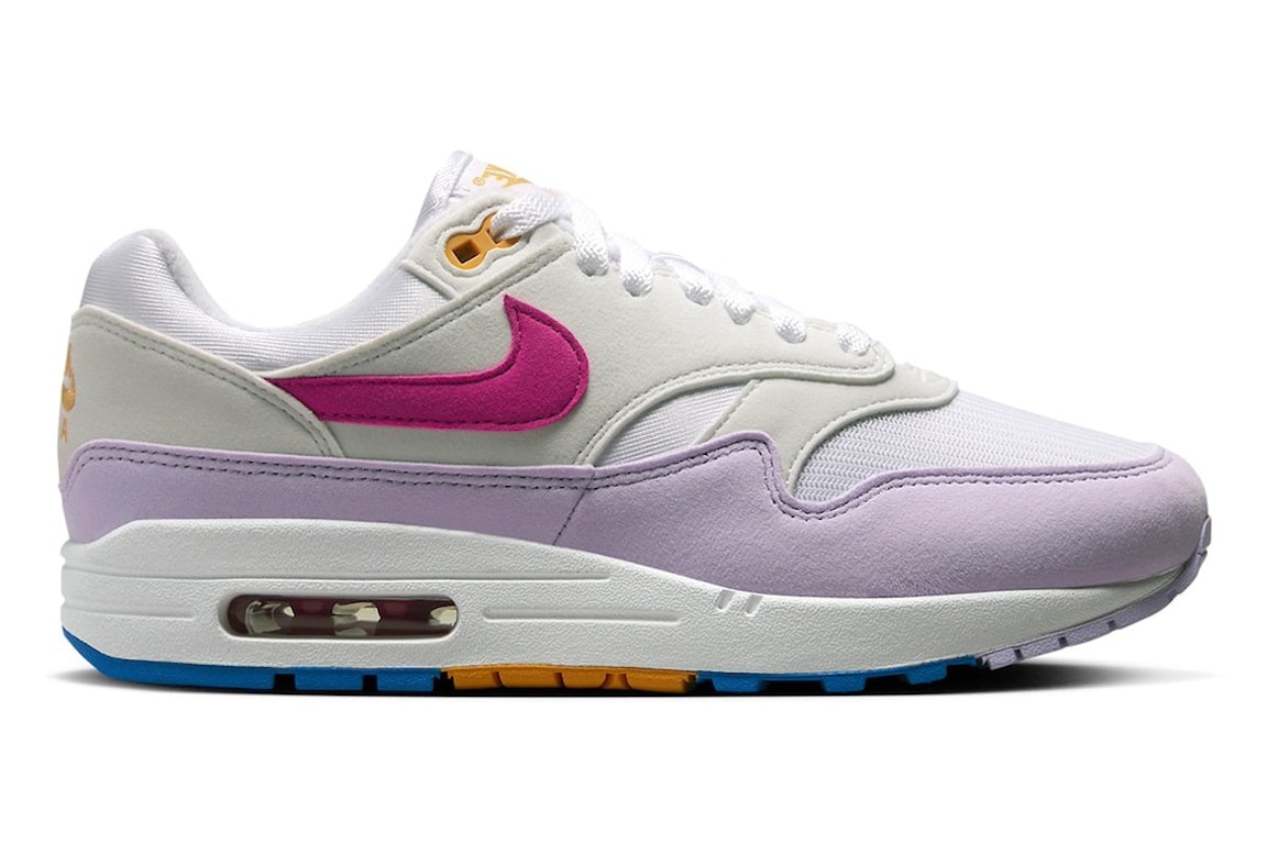 Pre-owned Nike Air Max 1 White Alchemy Pink (women's) In White/alchemy Pink-photo Blue-sundial-lilac Bloom