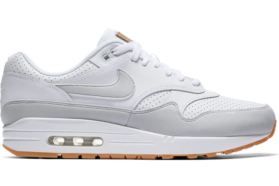 Air max 1 white platinum gum sale