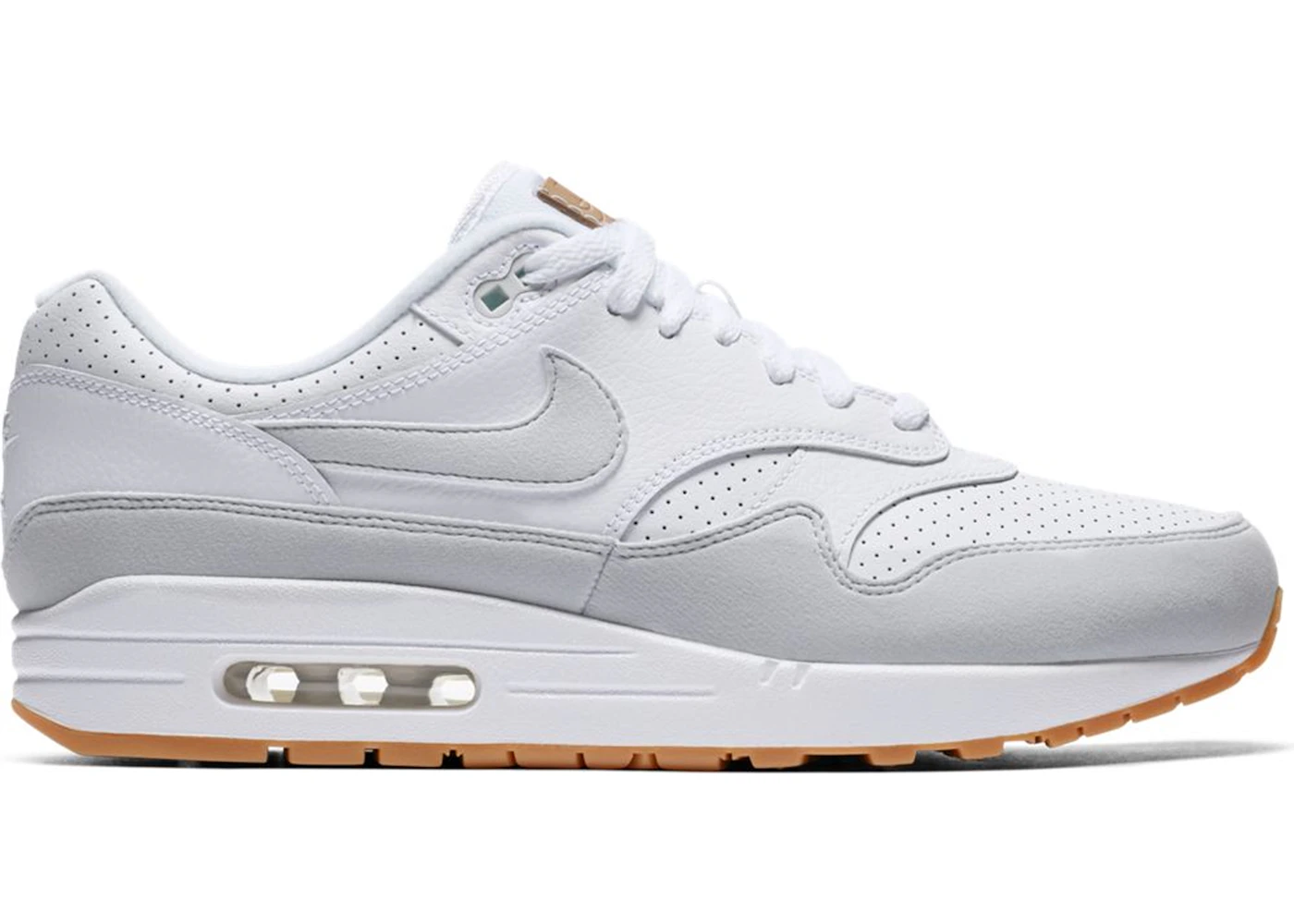 Air max 1 white pure platinum sales