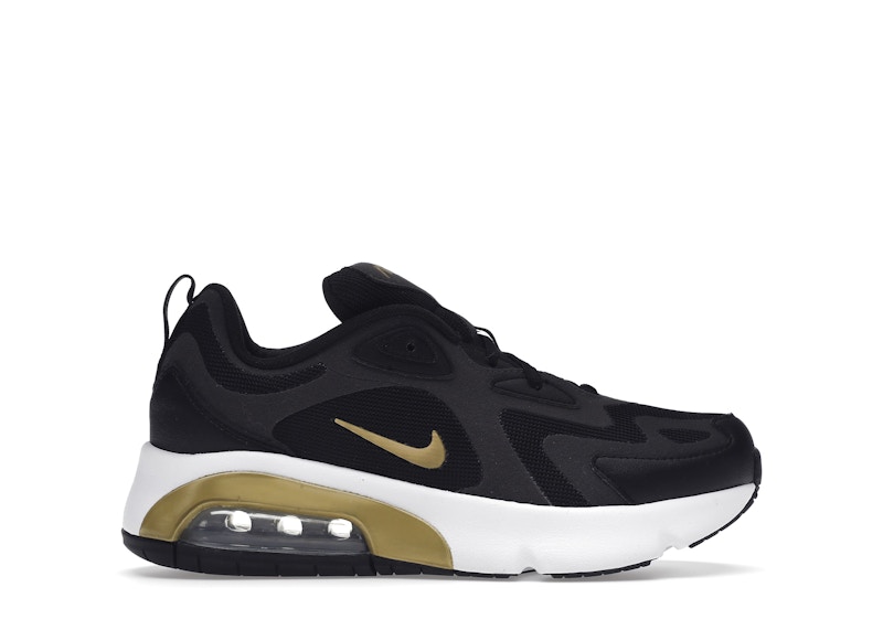 Nike Air Max 200 Negro Metallic Dorado para escolares AT5627 003 US