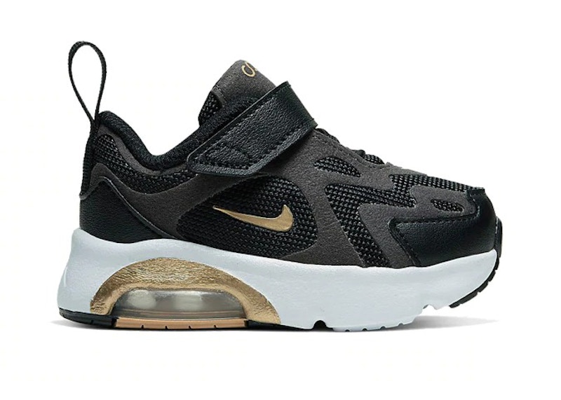 nike air max 200 black and gold