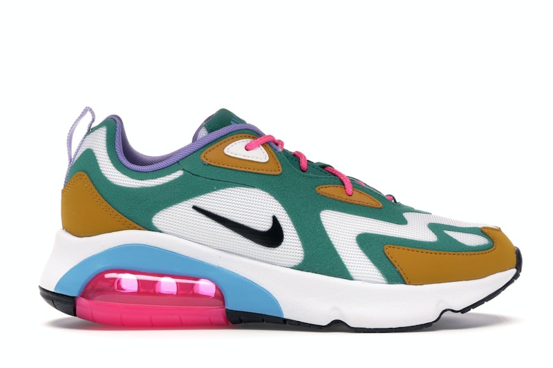 Pre-owned Nike Air Max 200 (women's) Sneakers In Mystic Green/white/gold Suede