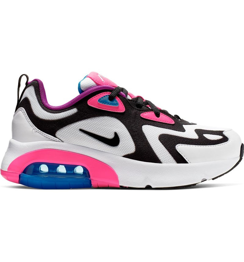Nike Air Max 200 White Hyper Pink Black GS AT5630 100 US